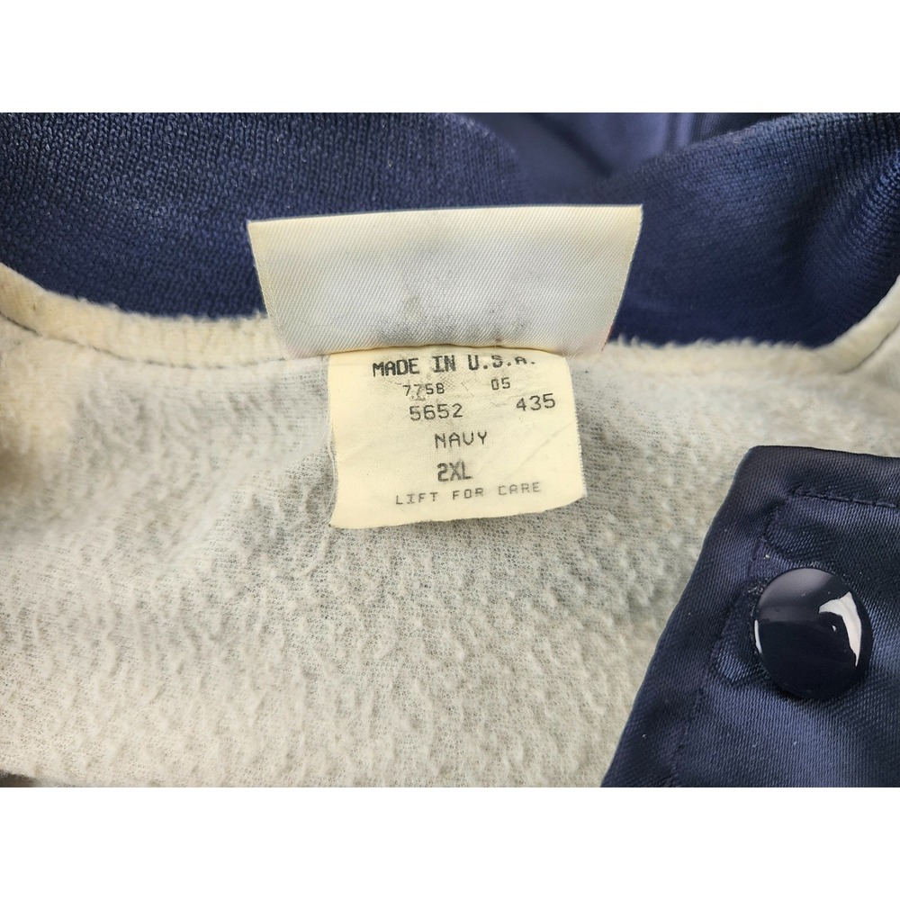 Vintage Hartwell Sports Satin Bomber Jacket XXL USS Valley Forge 80s-90s - Picture 5 of 5